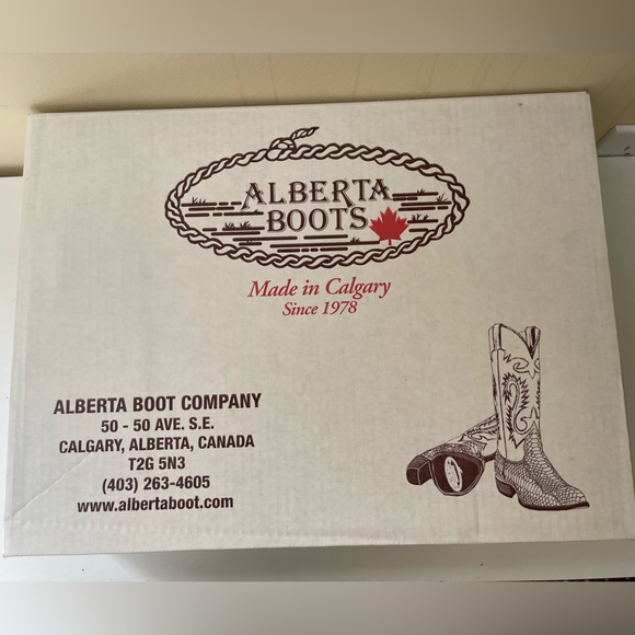 NWT Alberta Boot Company Black Cowhide Western Cowboy Boots Women Size 8.5 US - Picture 7 of 8